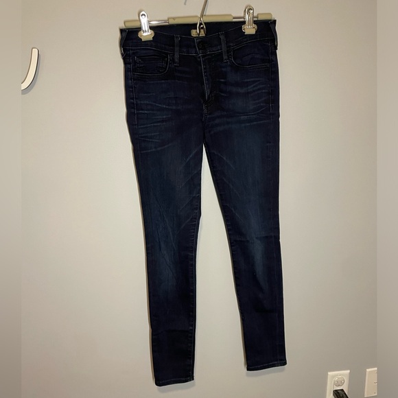 True Religion Halle Super Skinny Midrise Dark Wash Denim Designer Jeans 27” - Picture 3 of 7
